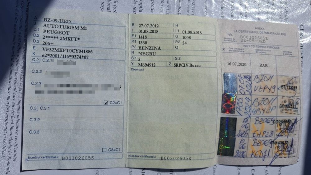 Peugeot 206+ 1.4 Benzină | 2012 | 94.000 km | Proprietar din 2018