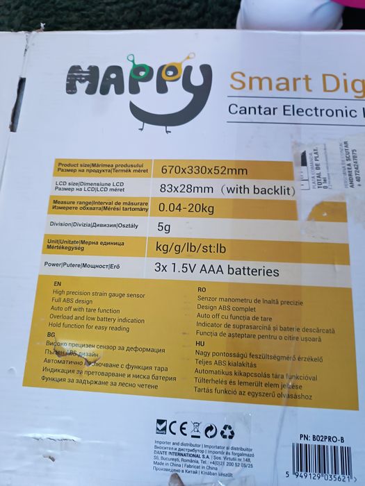 Cântar electronic inteligent bebeluși