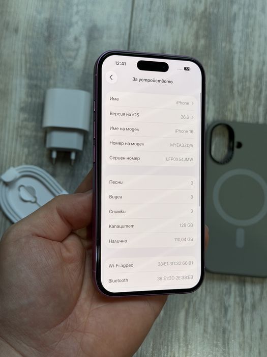Iphone 16 128 GB Pink Безупречен - 89 % Battery