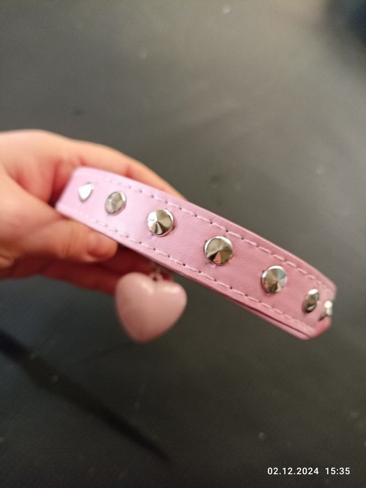 Ошейник розовый для кошек 46см