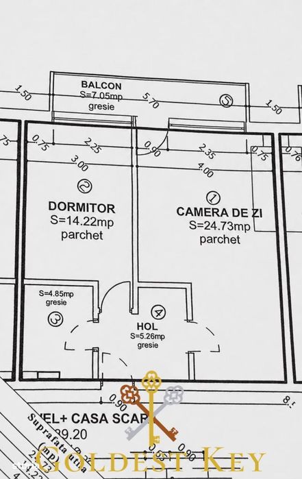 Apartament cu 2 camere, balcon si parcare - Baciu, zona Petrom