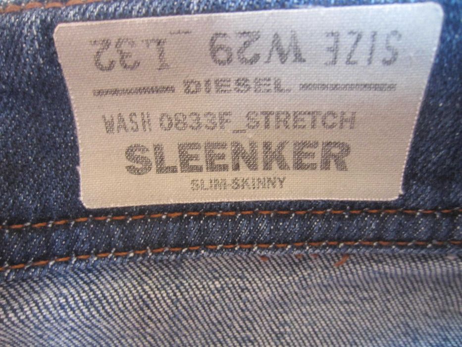 Blugi Diesel Sleenker, W29 L32, wash 0833F_STRETCH, 98%bumbac+2%elasthan, 1+3nasturi, stare f buna