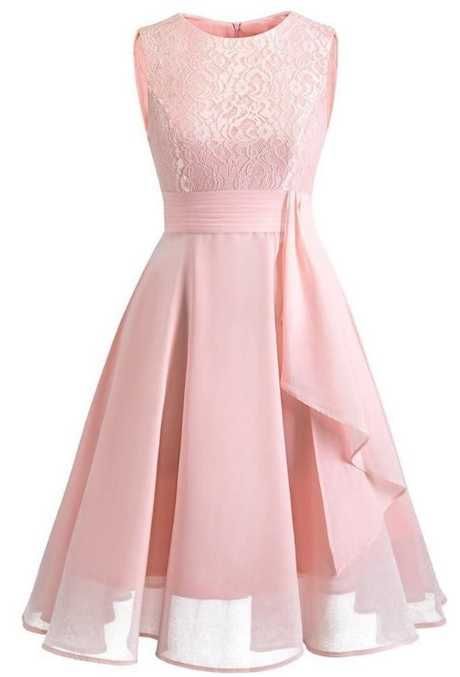 Елегантна дамска рокля в розово