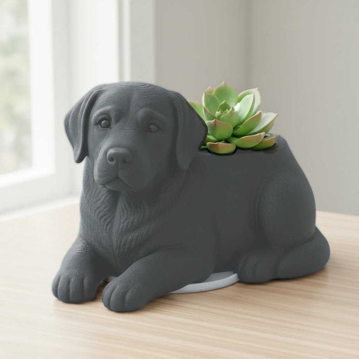 Ghiveci Mini Ghiveci Decorativ in Forma de Caine Labrador Retriever