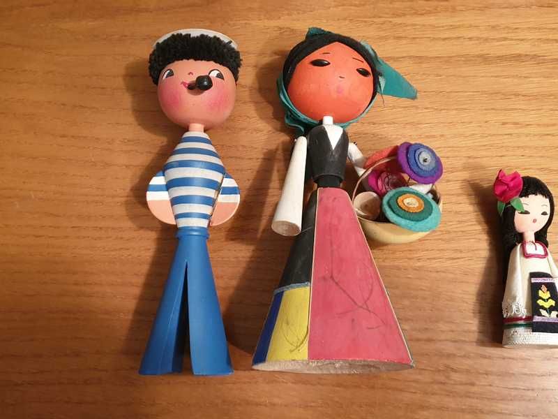 Големи и малки български дървени фигурки ръчна изработка 60-те и 70-те