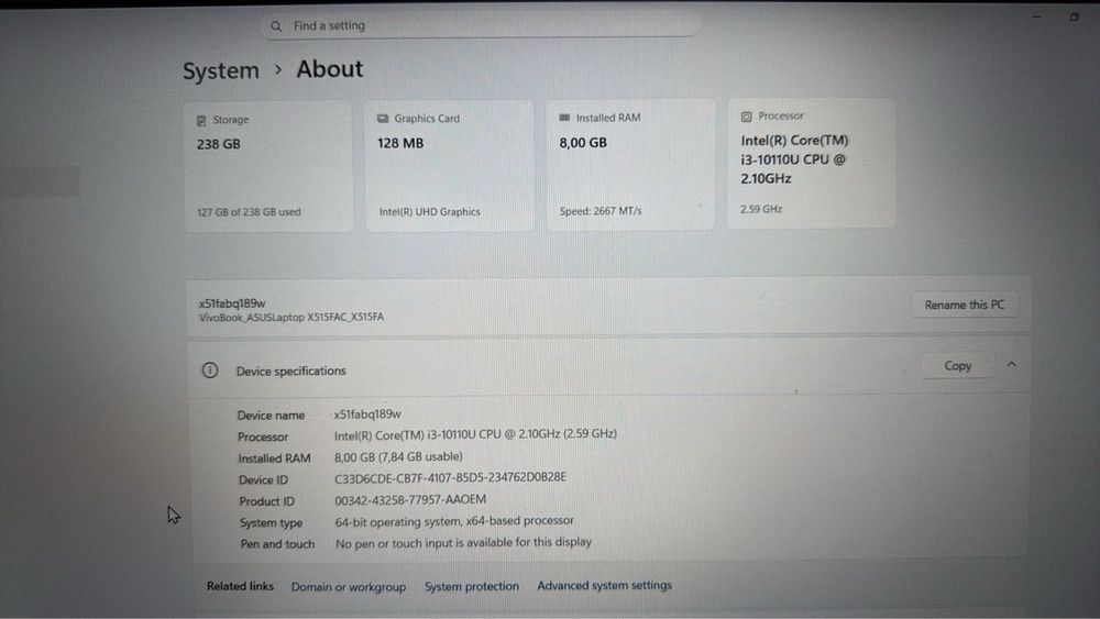 Лаптоп Асус/Laptop Asus