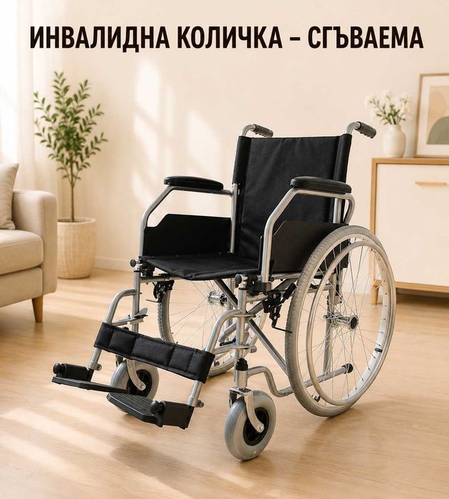 Инвалидна количка рингова – сгъваема, до 120 кг