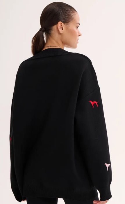 Кардиган черный с принтом