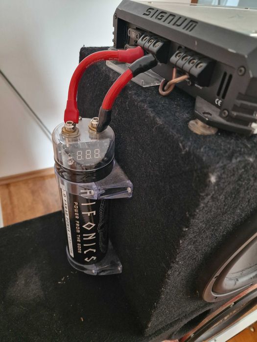 Subwoofer Auto Axton AB30 250w + AMP SE3500D + Condensator Hifonics