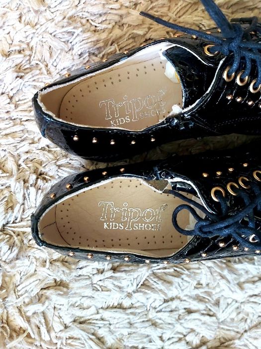 Ботинки лаковые Турция- лоферы (37р)