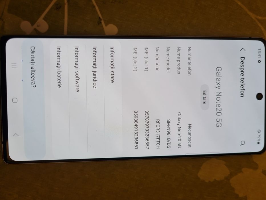 Vînd urgent telefon Samsung note 20