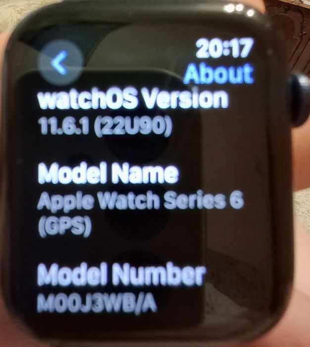 Apple Watch Series 6 (GPS)  Blue/ Deep Navy
​Cureaua: Deep Navy (Curea sport din silicon bleumarin)