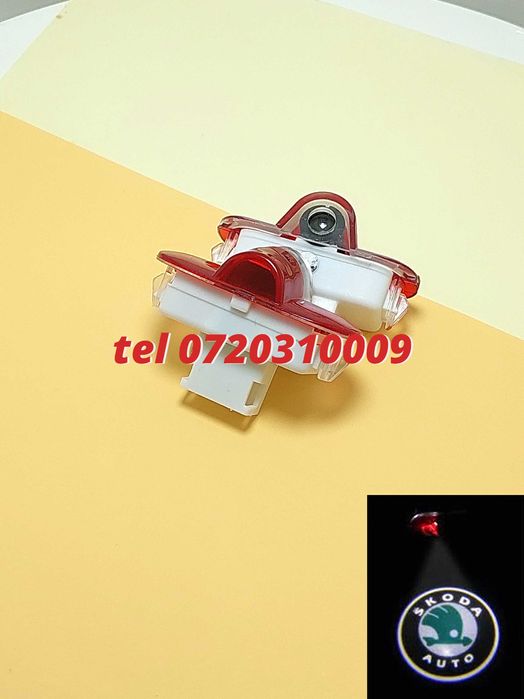 Set 2 Proiectoare Cu Logo Dedicate Skoda Octavia
