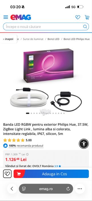 LED Philips Shape smart light sigilate.