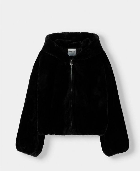 Geaca scurta de blana sintetica