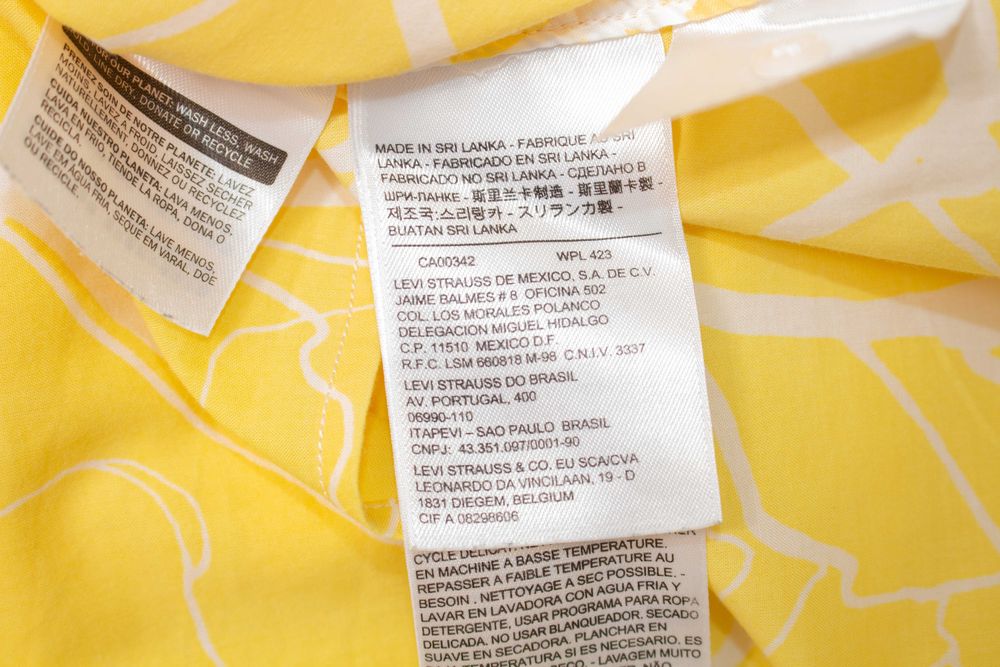 Levi's дамска риза без ръкави флорална жълто бяла S