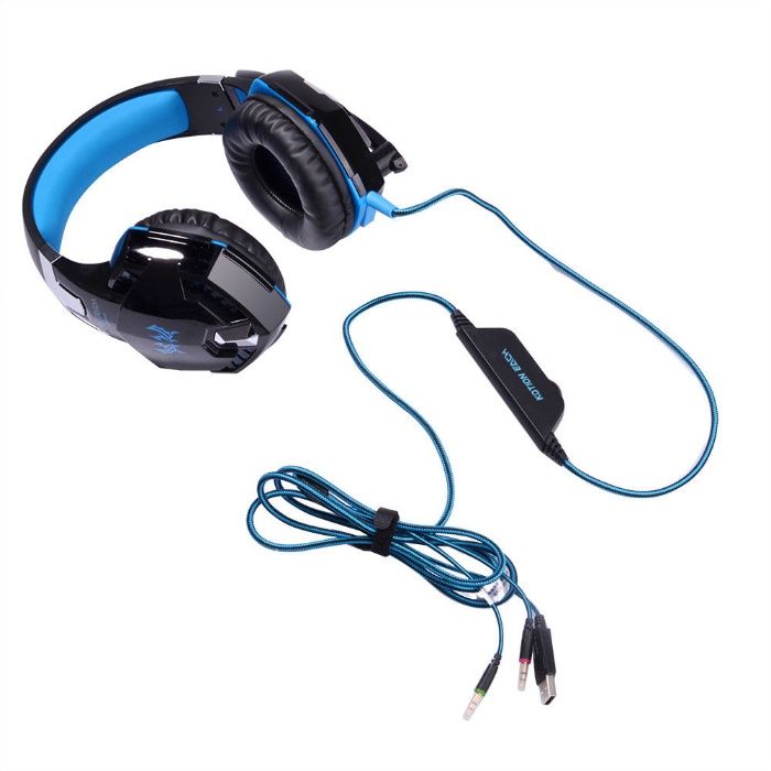 Casti PRO Gaming LED luminoase profesionale + Microfon PC PlayStation