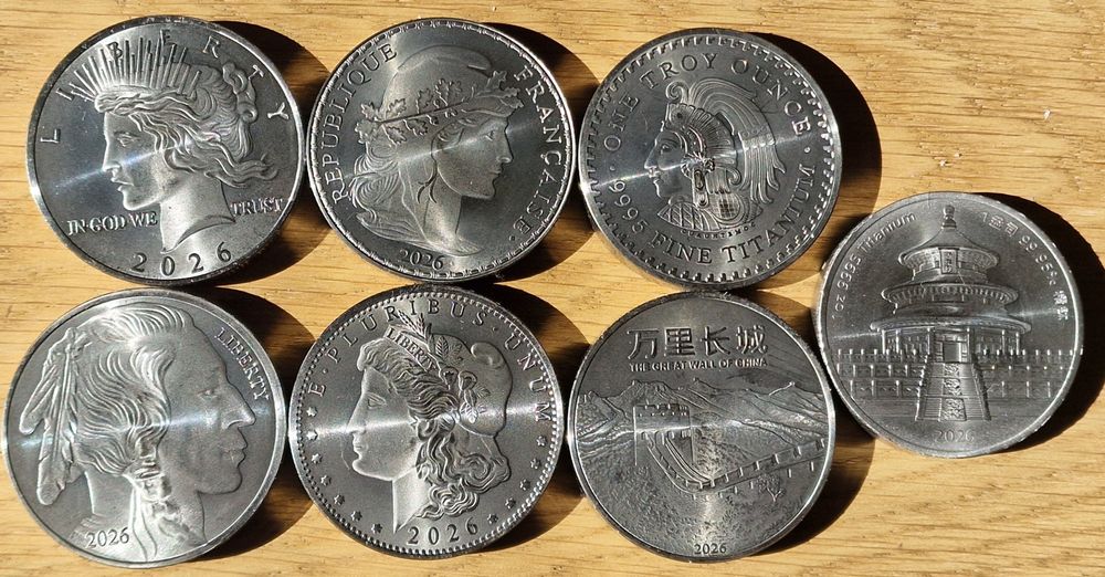 Титан монети (1 Troy Ounce Titanium)