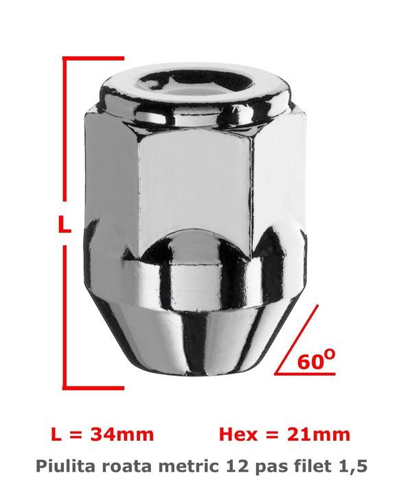 Piulite jante roti ,M12 X 1,5