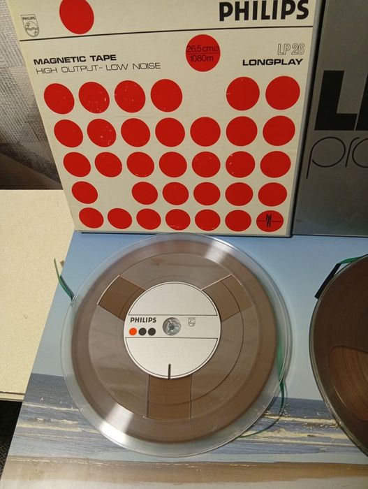 Philips 26 cm plus Basf 26 cm role magnetofon