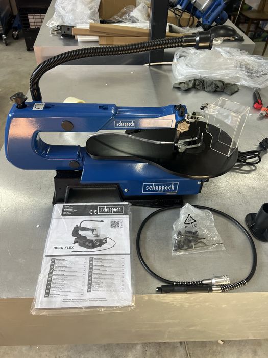 Контурен трион с регулиране обороти и  шлифовалка  Scheppach Deco-Flex