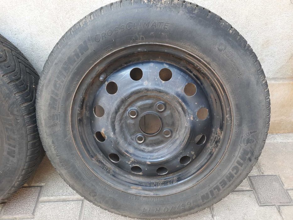 jante tabla 14" 4x100 cu anvelope michelin m+s 165/70r14 suzuki