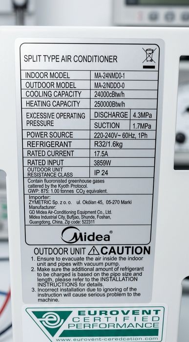 Aparat aer condiționat inverter Midea .