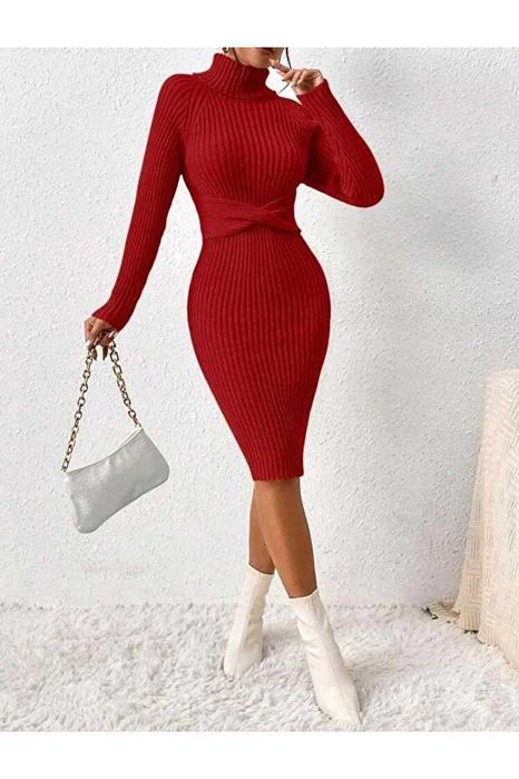 Rochie roșie cambrata Crăciun/Revelion