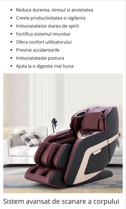 Fotoliu de masaj Masatto Pollux Zero Gravity