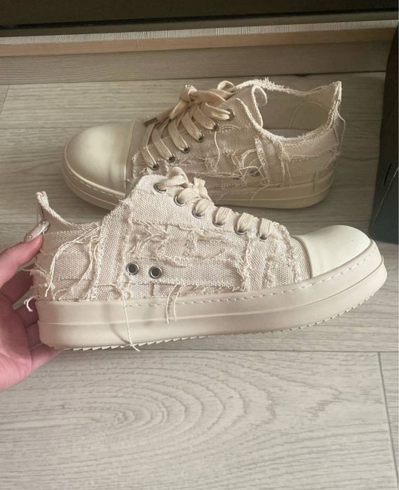 Кеды Rick Owens белые | рики рамоны
