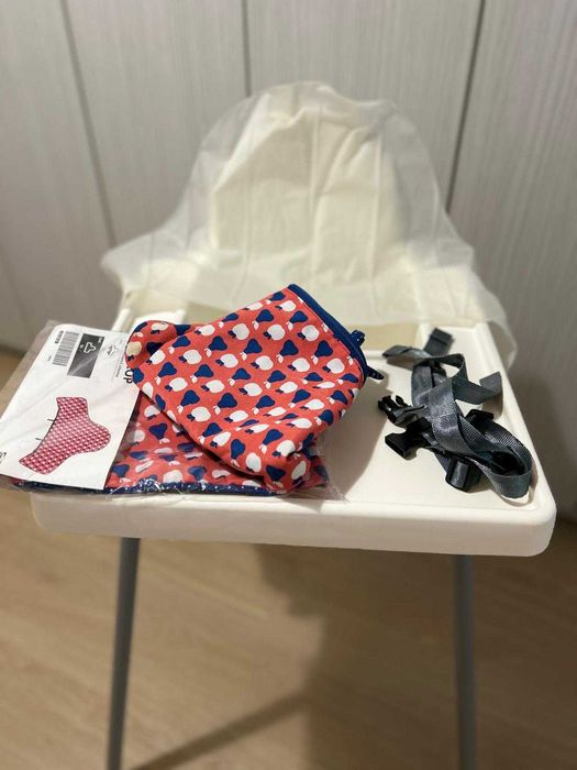 scaun masa bebe-copil IKEA ANTILOP cu tava + 2 huse si pernuta