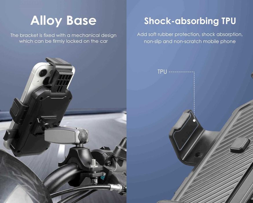 Универсална стойка за телефон, държач 360 градуса - Мото, Вело, Скутер