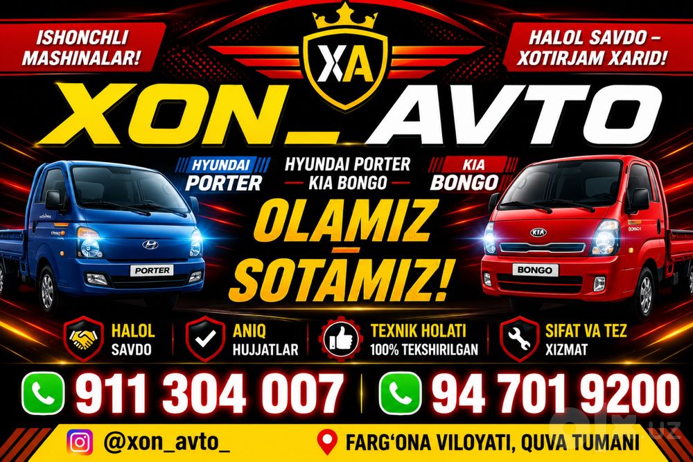 Hyundai porter kiabongo olamiz sotamiz kelisgilgan xolda