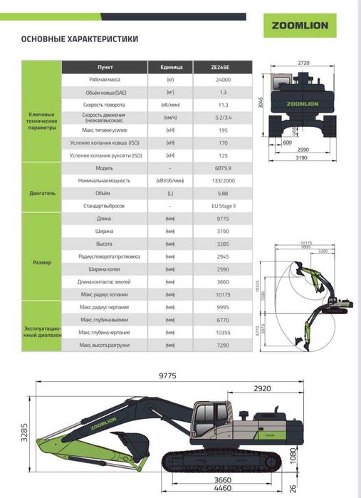 Эксковатор ZOOMLION ZE245 1.3 кубовый от производителя (В рассрочку!)