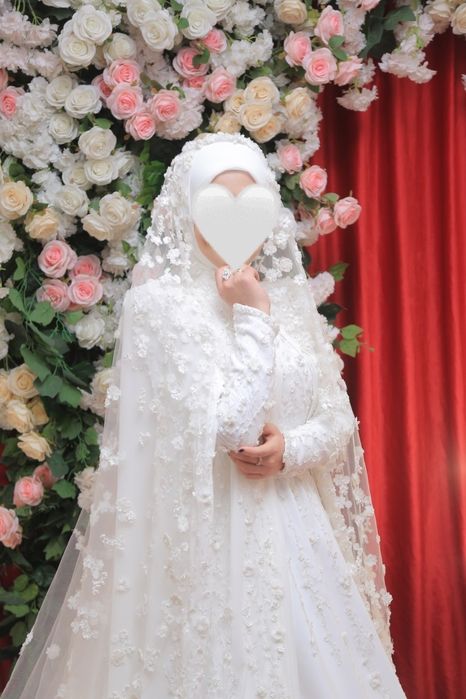 Kelinlik/ Muslima oq libosi (abaya bilan)- ideal holatda
