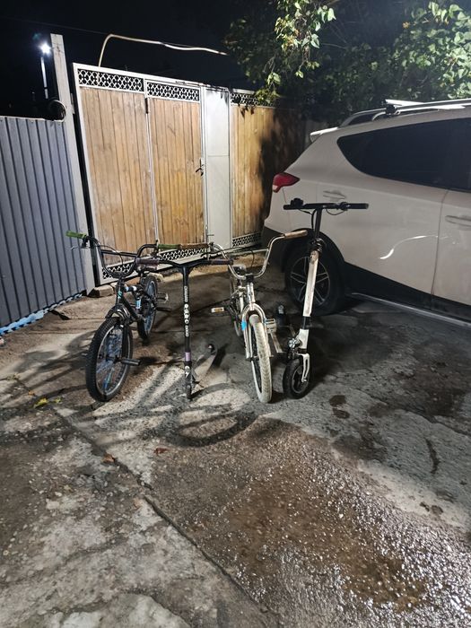 Два BMX один трюковой самокат и элеткро самокат