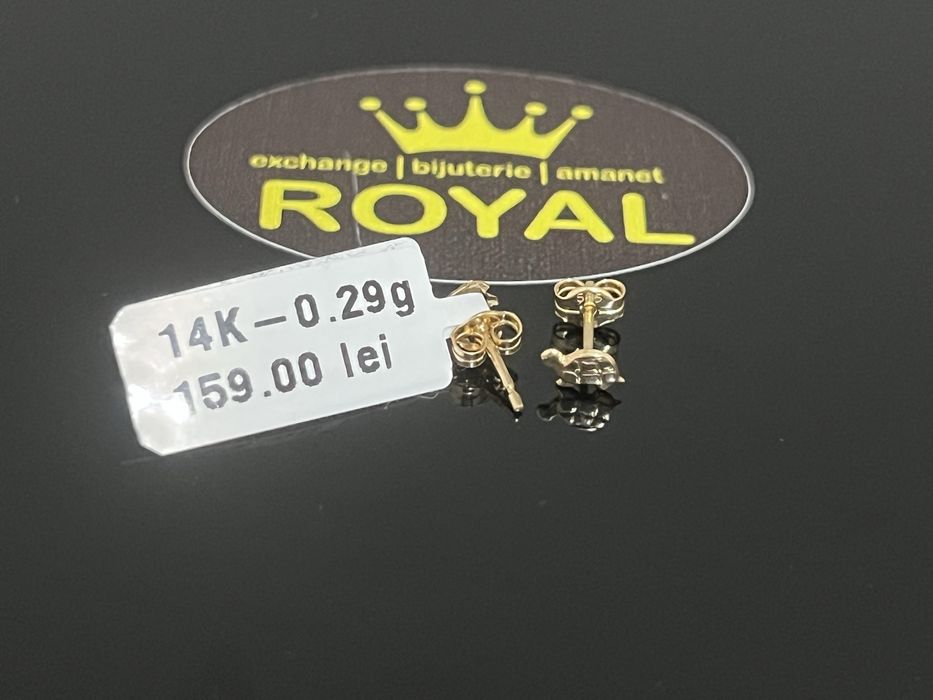 Bijuteria Royal CB : Cercei copil aur 14K 585   0,29 grame