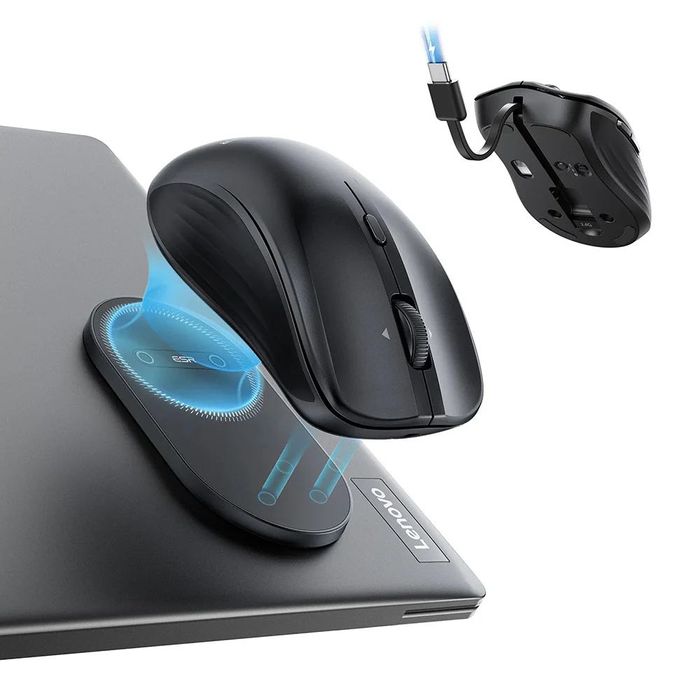 Безжична Мишка ESR MagMouse с Магнитна СтойкаI, USB-C Зареждане