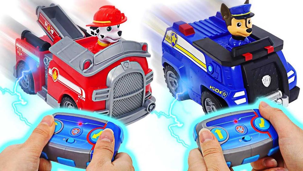 Кола с дистанционно Spin Master Paw Patrol Чейс Маршал - 2вида