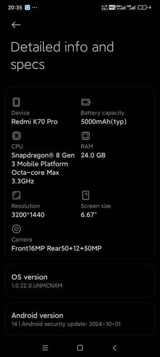Redmi k70 pro china version