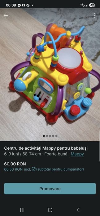 Centrul de activități Mappy pentru bebeluși