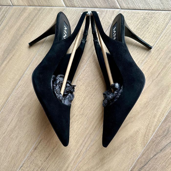 Stiletto velur Mango Zara H&M