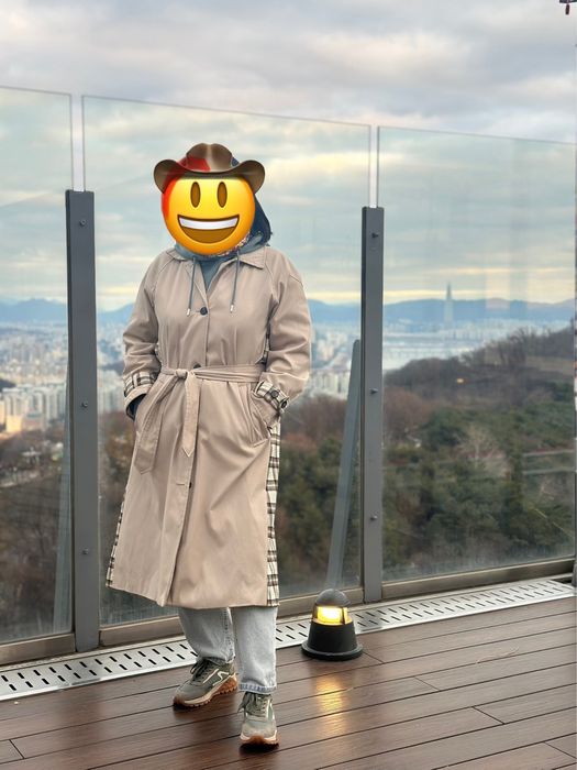 Плащь комбинированный бу