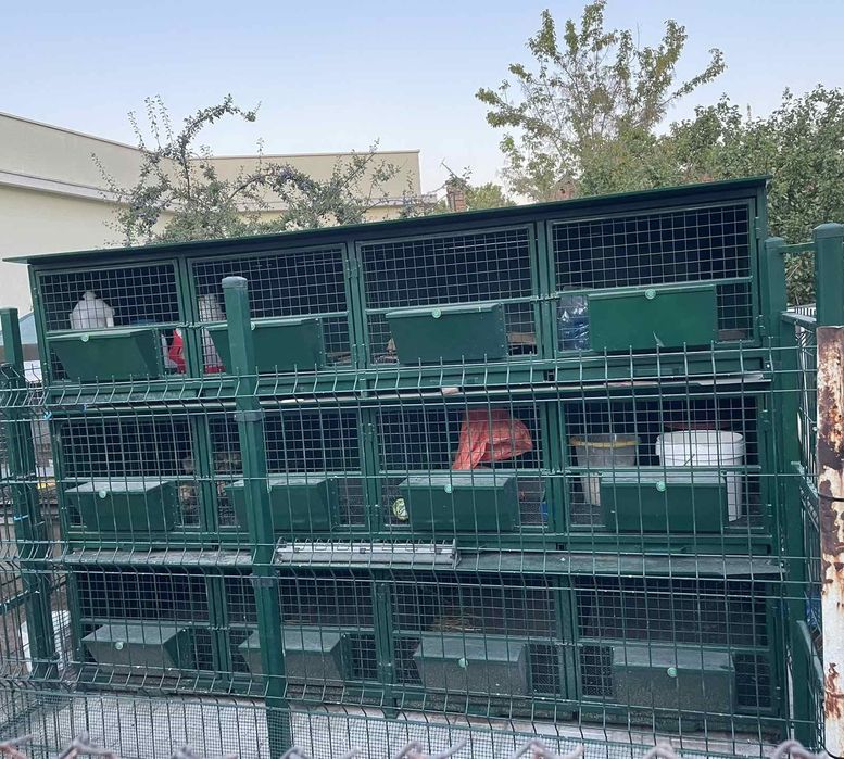 Клетки за зайци на етажи