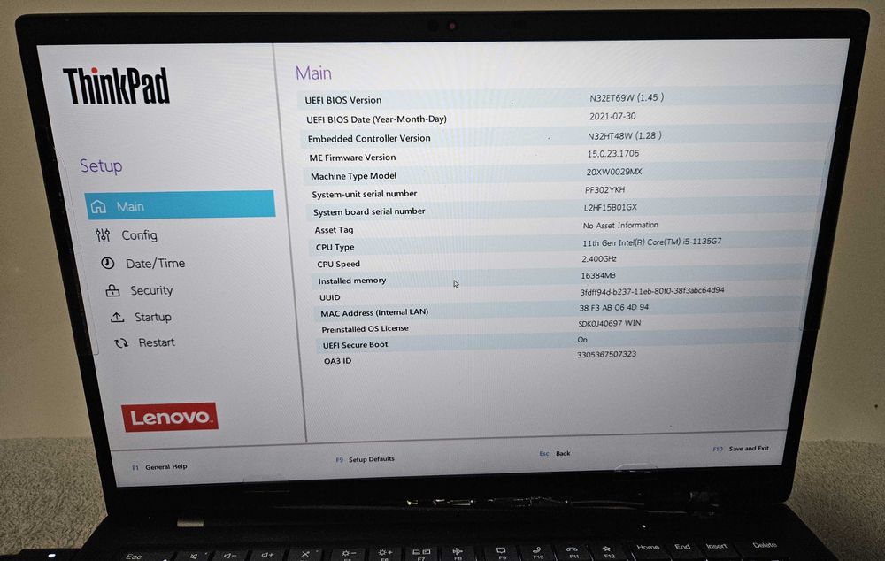 dezmembrez lenovo x1 carbon Gen 6 i5 1135G7 16 gb ram