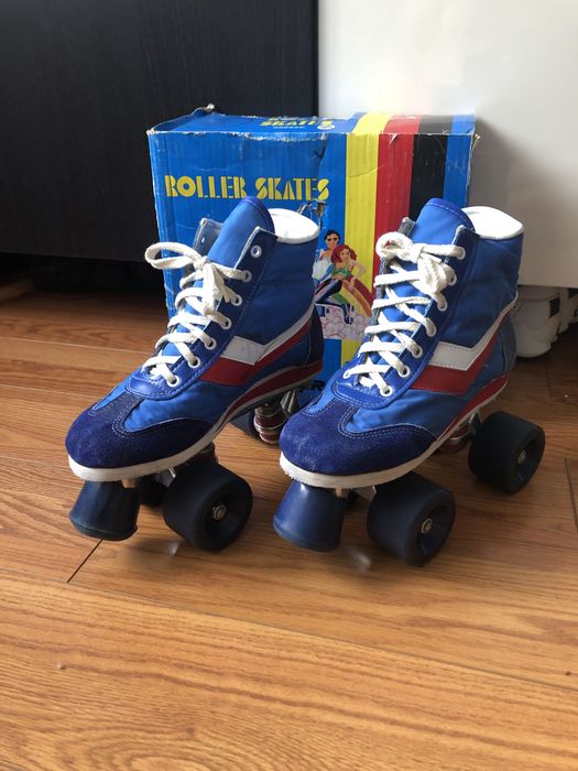 Patine cu rotile retro piele Roller Skates Germany mărime 36