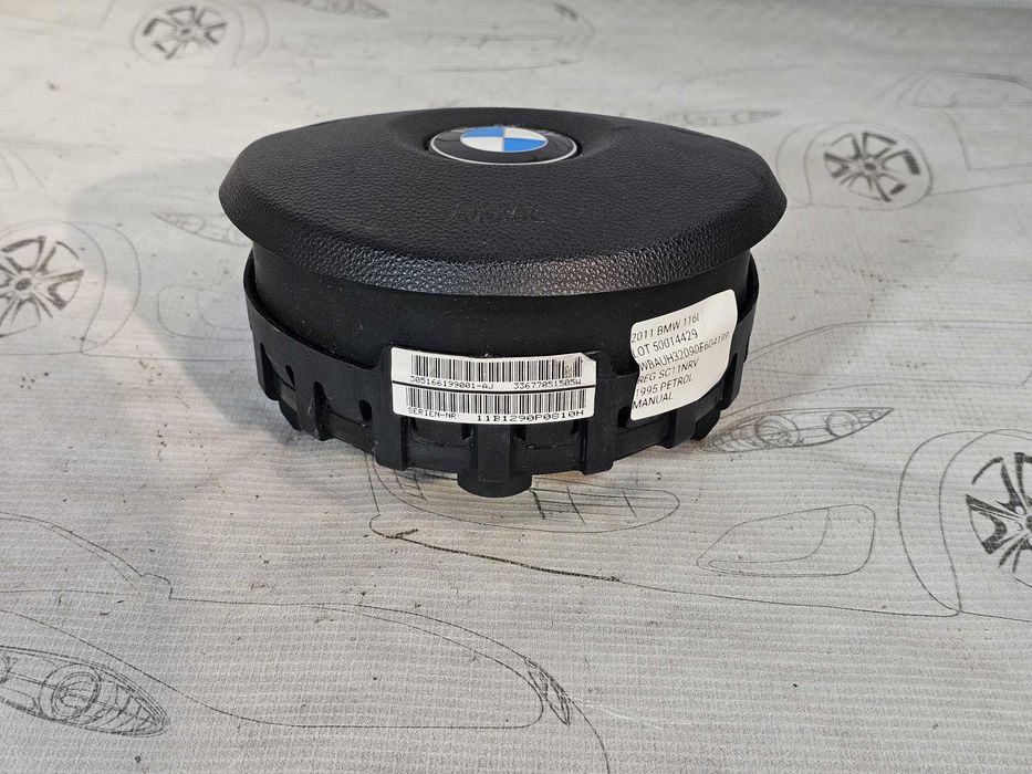 Airbag volan șofer BMW Seria 1 E81 E82 E87 E88 / Seria 3 E90 E91 2004-2013 2011 2.0i 88kW Cod OEM: 32306884672, 6884672 (5G3)