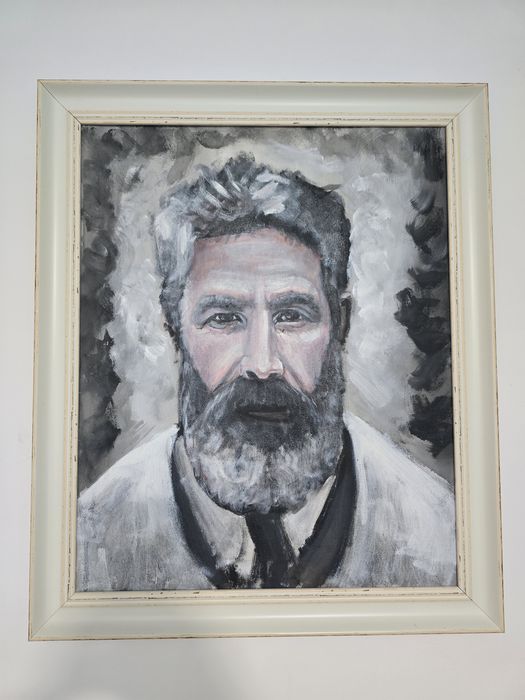 Tablou pictura de colectie portret Constantin Brancusi