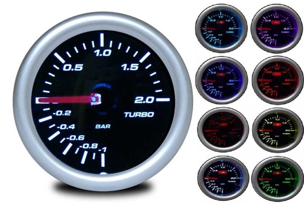 Уред за налягането на турбината Boost Meter - 2 bar/52мм/7 цвята.