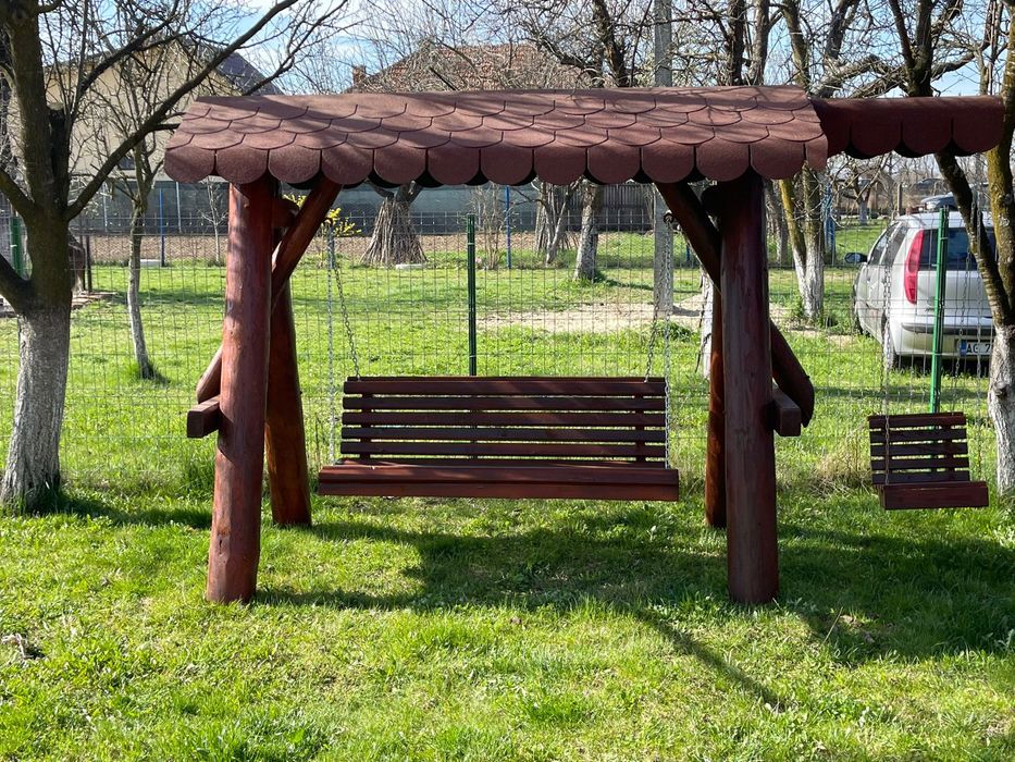 Balansoar din lemn masiv / leagan rustic